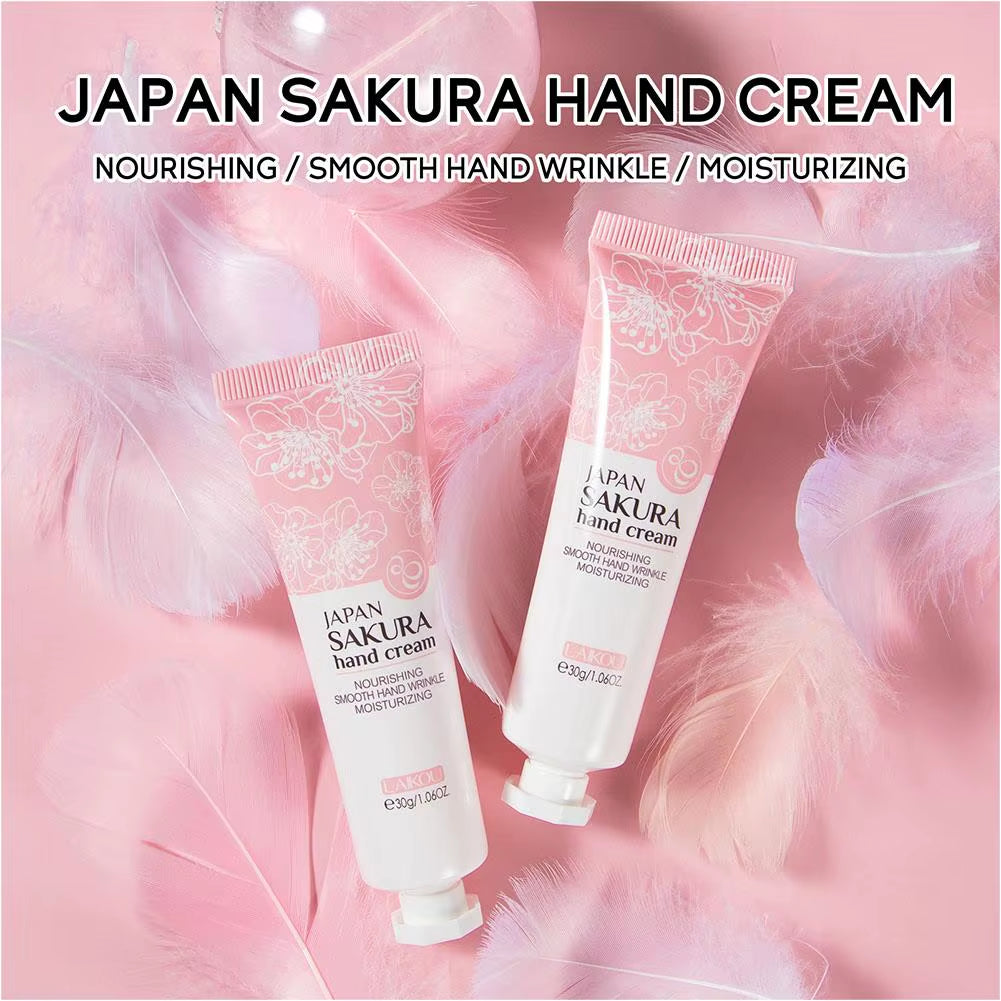 Collagen Sakura Hand Cream Skin Soften Nourish Anti-Drying Deep Moisturizing Skin Care Cracked Repair Products